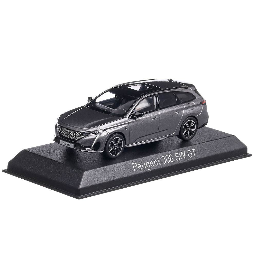 Peugeot 308 SW GT 2021 Gris Métallisé NOREV 1/43 – Miniature Neuve Avec Porte-clés