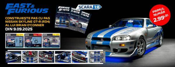 Colectia Nissan Skyline GT‑R R34 Fast & Furious – Kit 1:8 DeAgostini – Ghid complet