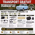 Pachet Trabant 601 Deluxe 1:8 Nr.16 17 18 19 Kit Construibil Hachette