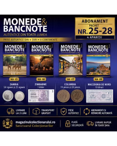 Abonament Monede si Bancnote Autentice din Toata Lumea - Pachet Nr.25, 26, 27, 28