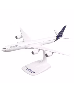Macheta Avion Airbus A340-600 Lufthansa Lubeck 2002 Alb 1:250 - Herpa