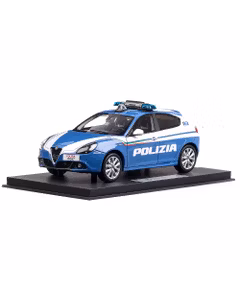 Alfa Romeo Giulietta Veloce Polizia 2019, macheta auto, scara 1:18, albastru, BBR Models