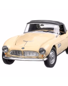 Macheta BMW 507 Roadster 1956 Crem cu Plafon Negru 1:24 - Welly