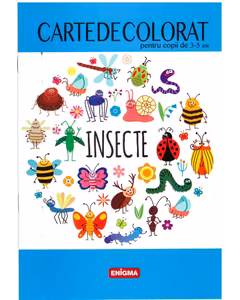Carte de colorat pentru copii 3-5 ani - Insecte
