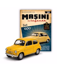 Masini de Legenda Relansare Nr.24 - Fiat 600 Galben - Macheta Auto 1:43 DeAgostini