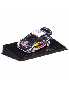 Ford Fiesta RS WRC 2018, #5, Rallye Monza, T.Suninen/M.Salminen, macheta auto scara 1:43, negru cu albastru si rosu, IXO