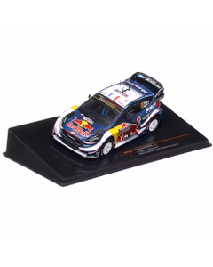 Ford Fiesta WRC 2018, #1, Rallye Australia, S.Ogier/J.Ingrassia, macheta auto scara 1:43, negru cu albastru si rosu, IXO