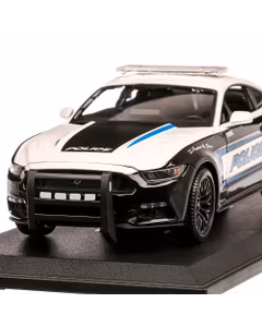 Macheta auto Ford Mustang GT Police USA 2015 alb cu negru 1:18