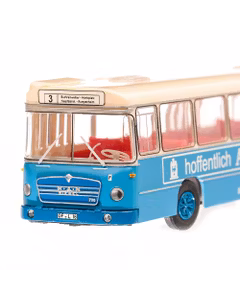 MAN 750 HO M11A 1974, macheta autobuz, scara 1:87, albastru cu crem, MC