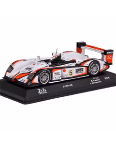 Macheta auto Audi R8 3.6L Turbo No.5 Winner 24h Le Mans 2004 alb 1:43