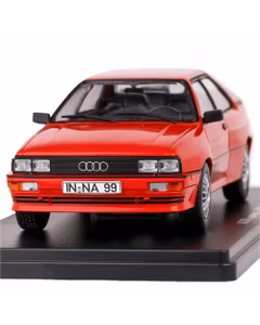 Macheta Audi Quattro 1980 Rosu Scara 1:24 - Cu Vitrina - Magazine Models - Resigilat