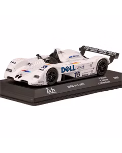 Macheta auto BMW S70 6.0L V12 LMR No.15 Winner 24h Le Mans 1999 alb 1:43 - Resigilat