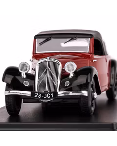 Macheta auto Citroen Traction 7c Cabriolet 1934 visiniu cu negru 1:24