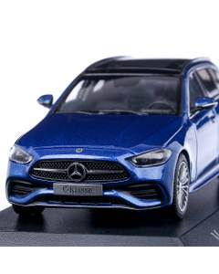 Macheta auto Mercedes-Benz C-Class T-model (S206) 2021, scara 1:43, albastru metalizat, Herpa