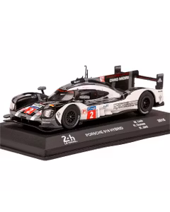 Macheta auto Porsche 919 Hybrid 2.0L Turbo No.2 Winner 24h Le Mans 2016 alb cu negru 1:43