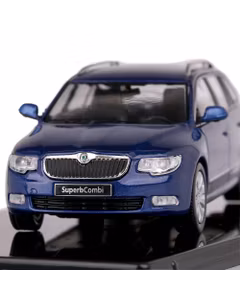 Macheta auto Skoda Superb II SW (3T) 2008 albastru 1:43