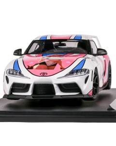 Macheta auto Toyota Supra GR Streetfighter Itasha 1:18 Alb Solido