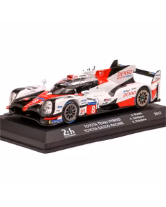 Macheta auto Toyota TS050 Hybrid 2.4L Turbo V6 No.8 24h Le Mans 2017 alb cu rosu 1:43 - Resigilat