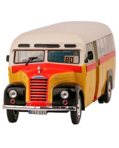 Macheta autobuz Ford Thames ET7 1952 galben cu portocaliu 1:43