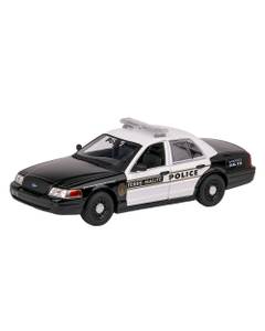 Macheta autospeciala politie Ford Crown Victoria Indiana Police 2011 negru cu alb 1-24