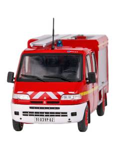 Macheta autospeciala Pompieri Citroen Jumper Double Cabine 2002 rosu 1:43