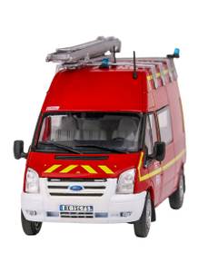 Macheta autospeciala Pompieri Ford Transit Van 2000 rosu 1:43