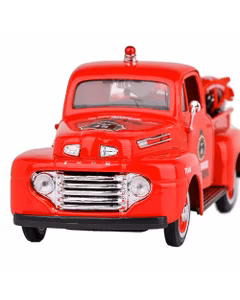 Macheta  autoutilitara Ford F-1 Pick Up 1948 cu moto Harley-Davidson 1936  rosu 1:24