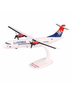 Macheta Avion ATR 72-200 Air Serbia YU-ALN 1:100 - Avion de Pasageri Regional de Colectie PPC Models