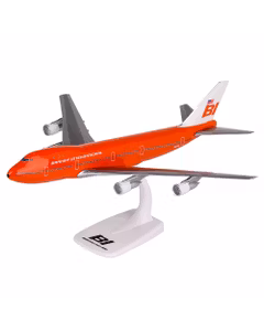Macheta avion Boeing 747-100 Braniff International scara 1:250 Herpa