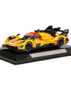 Macheta Ferrari 499P 3.0L Turbo V6 Team AF Corse No.83 Winner 24h Le Mans 2025 Robert Kubica - Phil Hanson - Yifei Ye Yellow Red 1:43 Burago