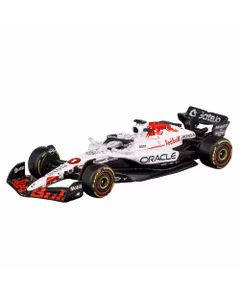 Macheta Formula 1 Red Bull RB21 Team Oracle Red Bull Racing No.1 Winner Japan GP 2025 Max Verstappen White Red cu Pilot si Vitrina 1:43 Burago