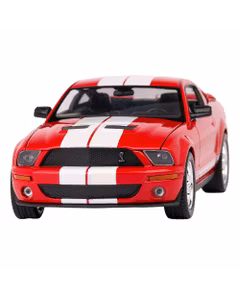 Macheta Shelby Cobra GT500 2007 Rosu cu Dungi Albe 1:24 - Welly