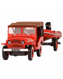Macheta suv Jeep Prime cu barca pneumatica rosu 1:43