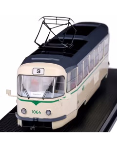 Macheta tramvai Tatra T4D Magdeburg 1984 scara 1:43 crem cu verde Premium ClassiXXs