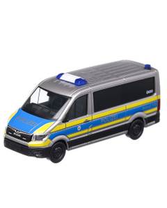 MAN TGE Bus FD Polizei Wiesbaden, macheta autospeciala, scara 1:87, gri cu albastru si galben, Herpa