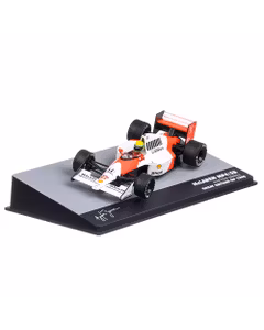 Macheta Formula 1 McLaren Honda MP4/5B No.27 British GP 1990 World Champion Ayrton Senna White Red 1:43 Magazine Models
