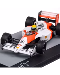Macheta Formula 1 McLaren Honda MP4/5B No.27 British GP 1990 World Champion Ayrton Senna White Red 1:43 Magazine Models