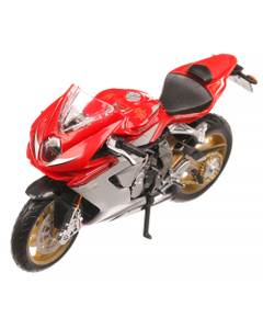 MV Agusta F3 ORO 2012, macheta motocicleta, scara 1:18, rosu cu argintiu, Bburago