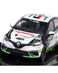 Renault Clio RSR #48 Raliul Mexicului 2020, macheta  auto,  scara 1:43, alb cu verde, IXO