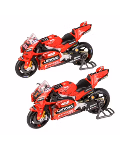 Set Machete Moto Ducati Desmosedici GP23 Team Lenovo MotoGP Season 2023 Francesco Bagnaia No.1 World Champion + Enea Bastianini No.23 1:18 Maisto