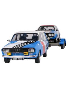 Set machete Renault 17 Monte Carlo 1975, Renault 12 Assistance si remorca 1:18 Otto-Models rasina editie limitata