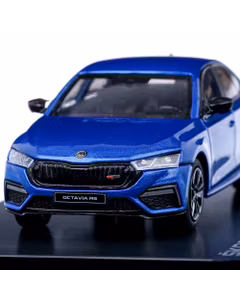 Macheta auto Skoda Octavia IV RS 2020, 1:43, albastru metalizat, Abrex