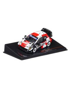 Toyota Yaris WRC#1 Raliul Monte Carlo 2021, macheta  auto,  scara 1:43, alb cu negru si rosu, IXO