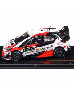 Toyota Yaris WRC #5 Raliul Suediei 2019, macheta  auto,  scara 1:43, alb cu rosu, IXO