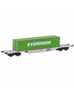 Vagon Marfa Sgns CFR Marfa cu Container EVERGREEN 40ft - H0, AF30052 Amintiri Feroviare