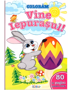 Vine Iepurasul Carte de colorat