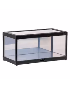 Vitrina neagra LED cu oglinda pentru expunere machete 1:18