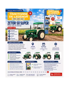 Nr.26 - Zetor 50 Super 1966 Cehoslovacia - Tractoare de legenda - 1:43 Hachette
