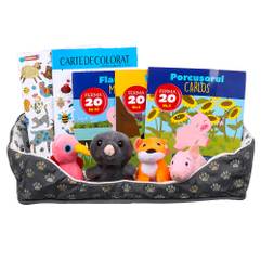 Pachet cadou 4 plusuri + cosulet + carticele colorat