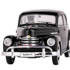 Macheta auto Opel Kapitan 1951 negru 1:24 Magazine Models - vedere din fata